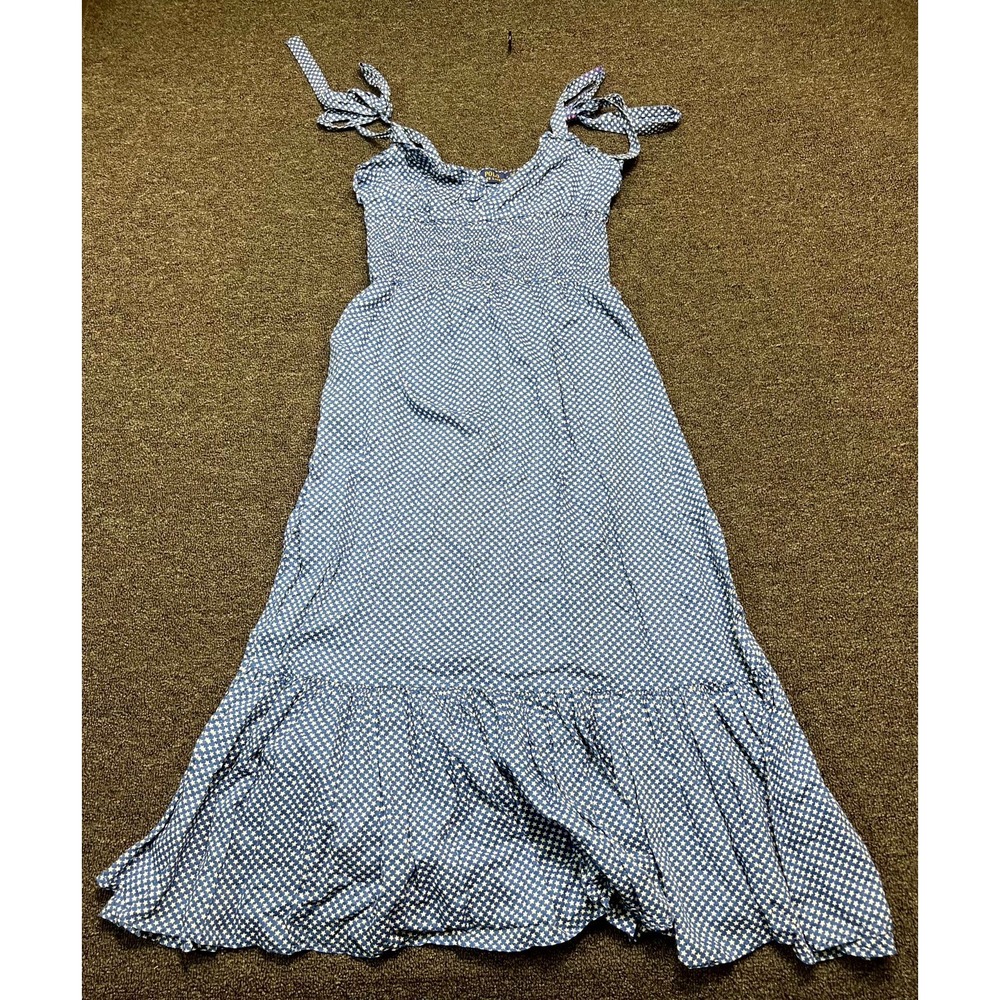 Polo Ralph Lauren Sundress Women's 6 Blue White Star Print Tie Shoulder Straps